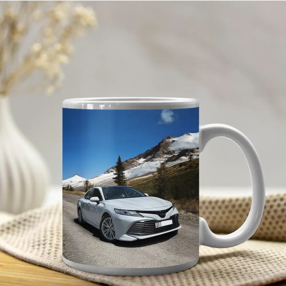 Toyota Camry White Mountain Road Photography – Mugs