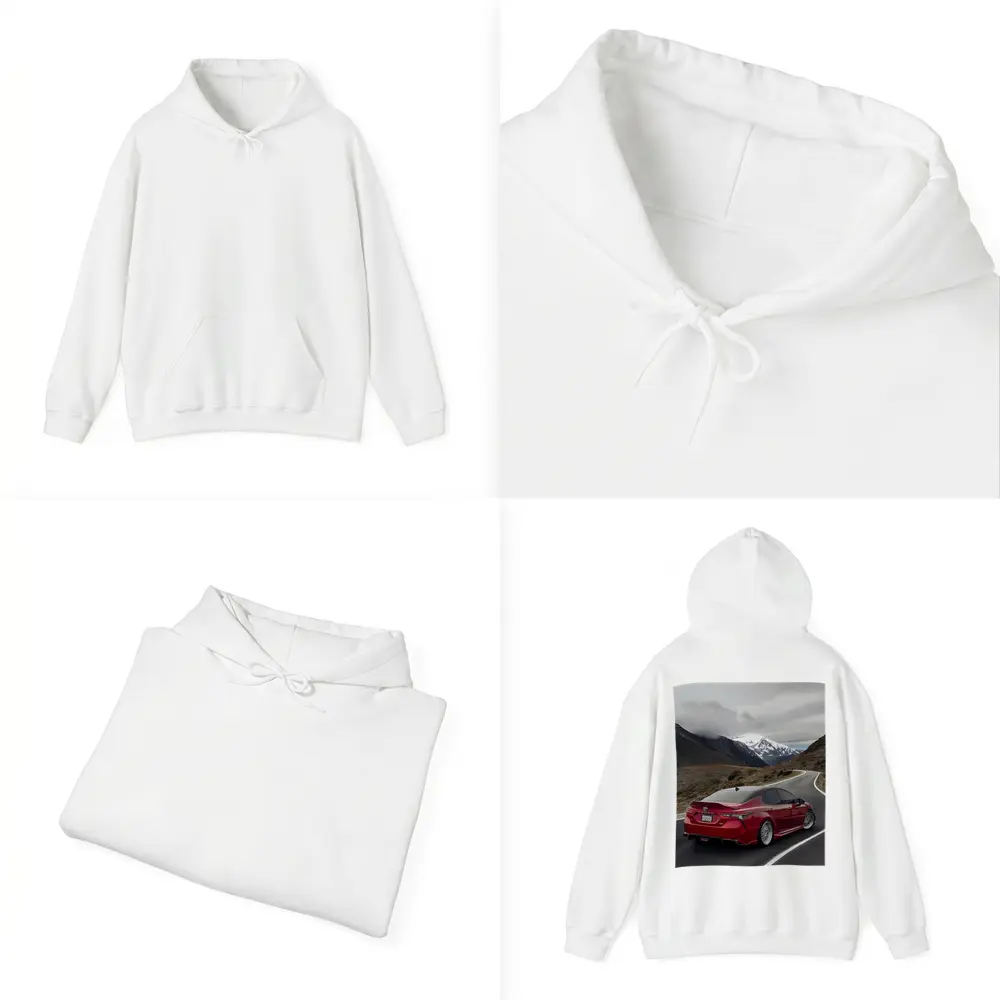 Toyota Camry Red on Mountain Road – Hoodies