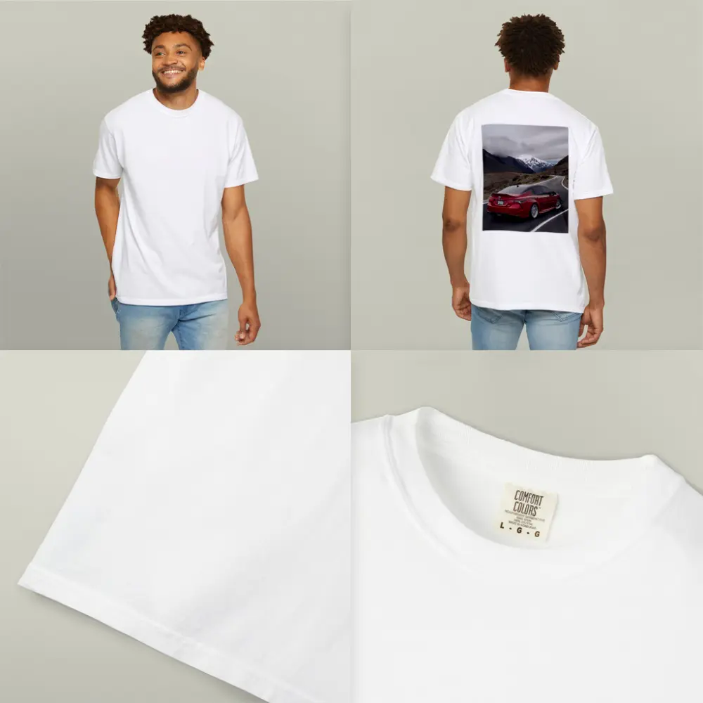 Toyota Camry Red on Mountain Road – T-Shirts