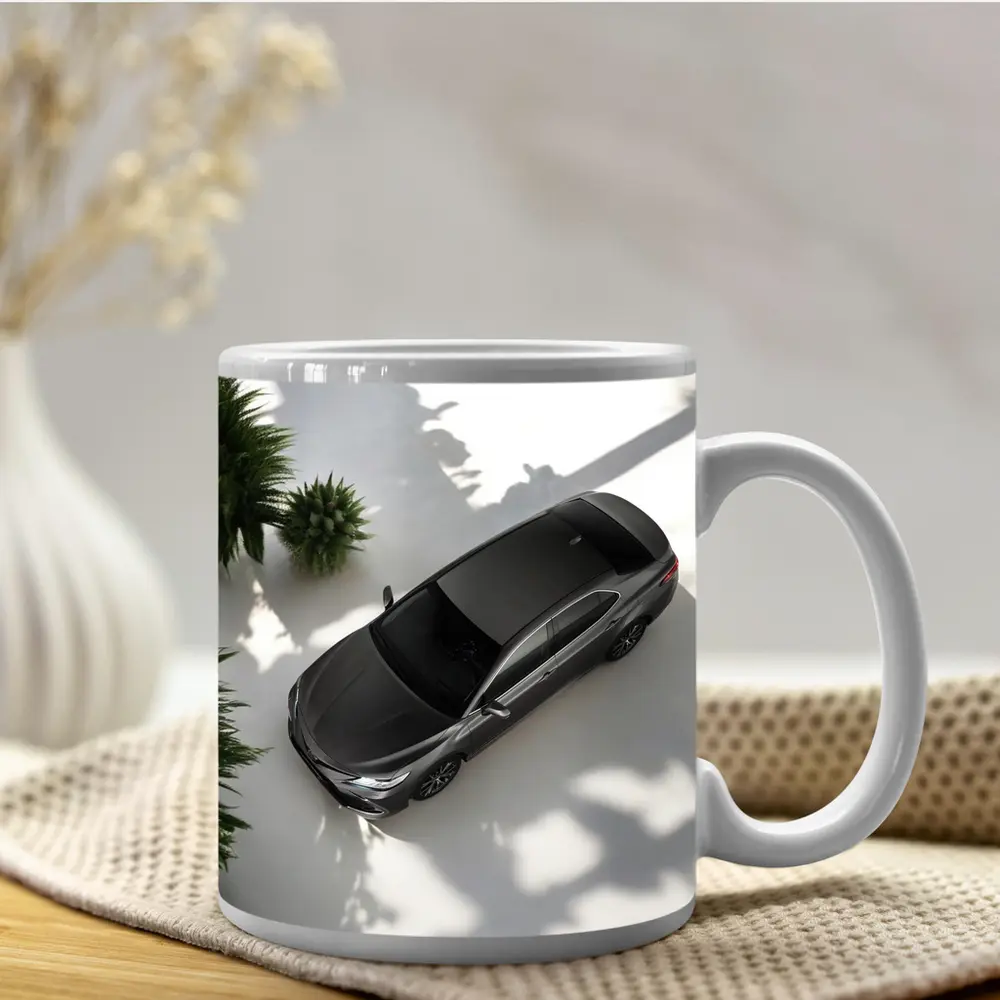 Toyota Camry Gray Sedan Overhead Studio Shot – Mugs