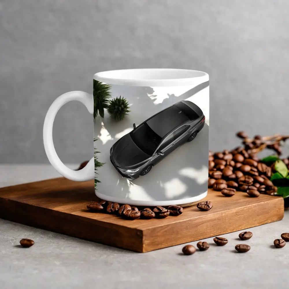 Toyota Camry Gray Sedan Overhead Studio Shot – Mugs