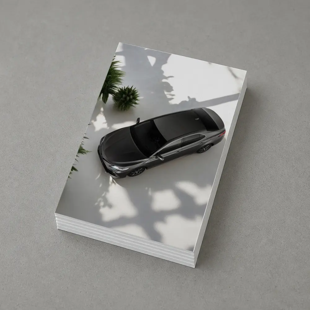 Toyota Camry Gray Sedan Overhead Studio Shot – Postcards