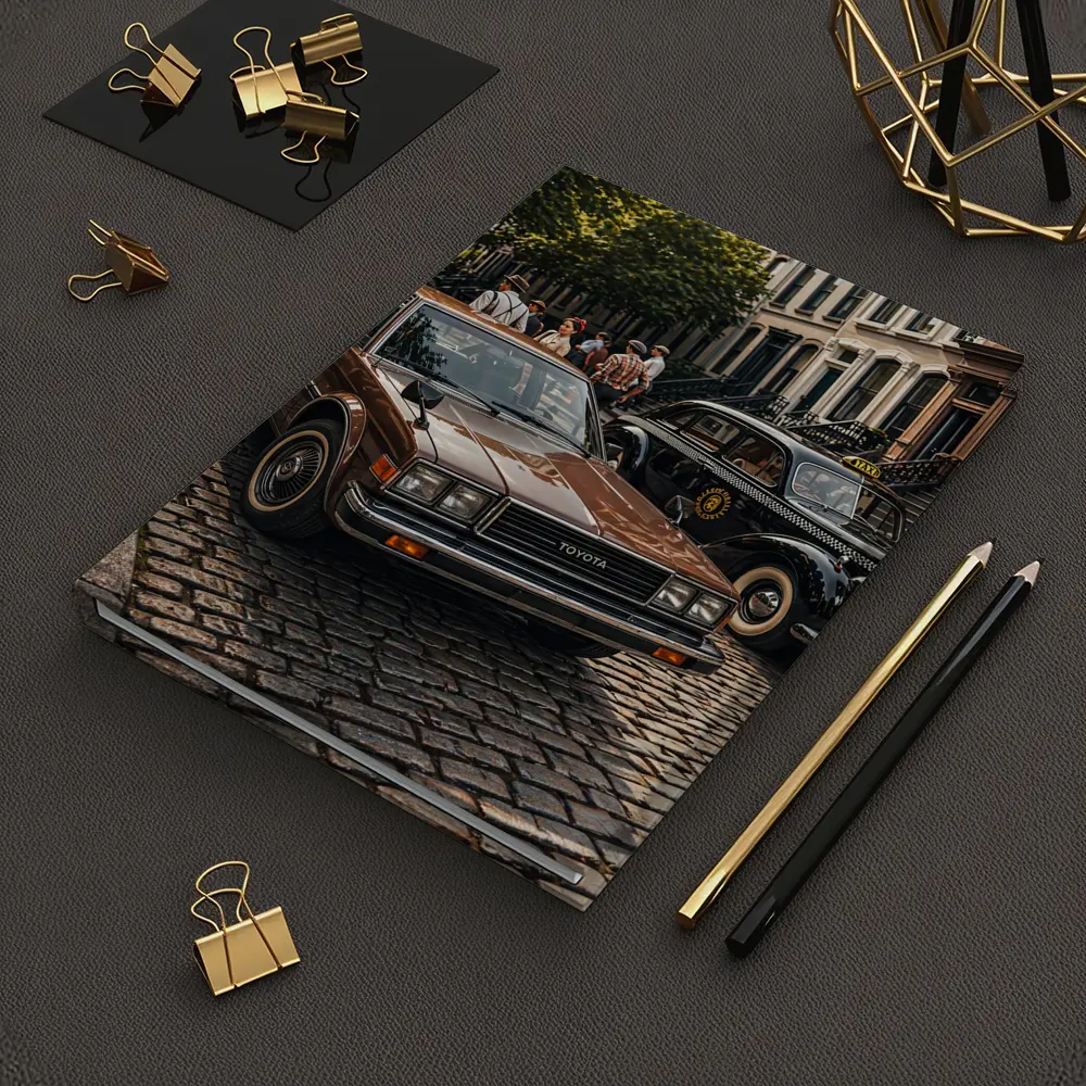 Toyota Cressida Classic Car Cobblestone Street – Notebooks