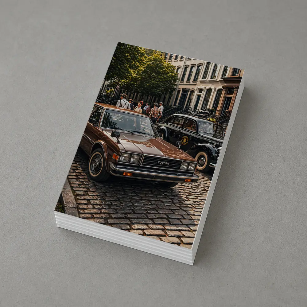 Toyota Cressida Classic Car Cobblestone Street – Postcards