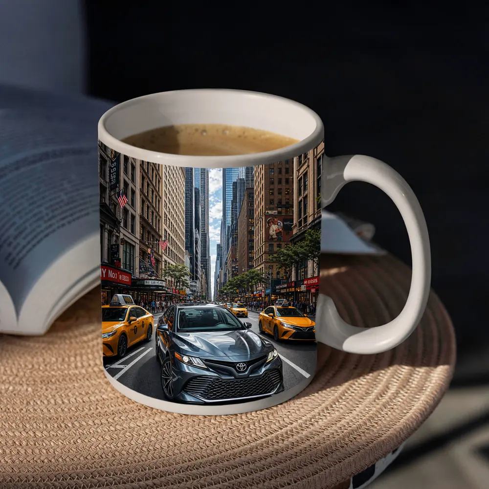 Toyota Camry Cruising New York City Streets – Mugs