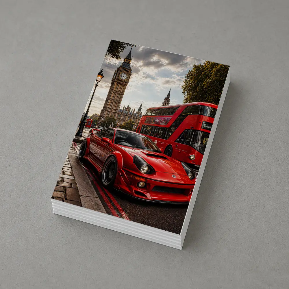 Toyota Celica Red Sports Car London – Postcards