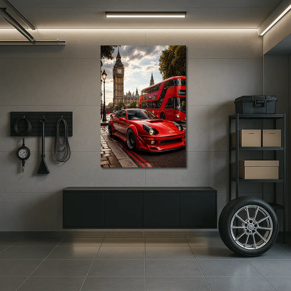 Toyota Celica Red Sports Car London – Wall Art