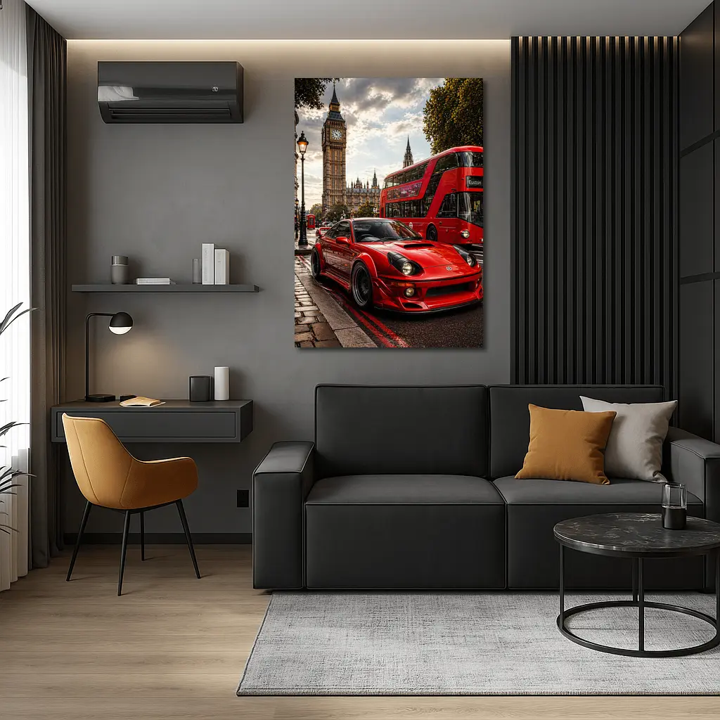 Toyota Celica Red Sports Car London – Wall Art