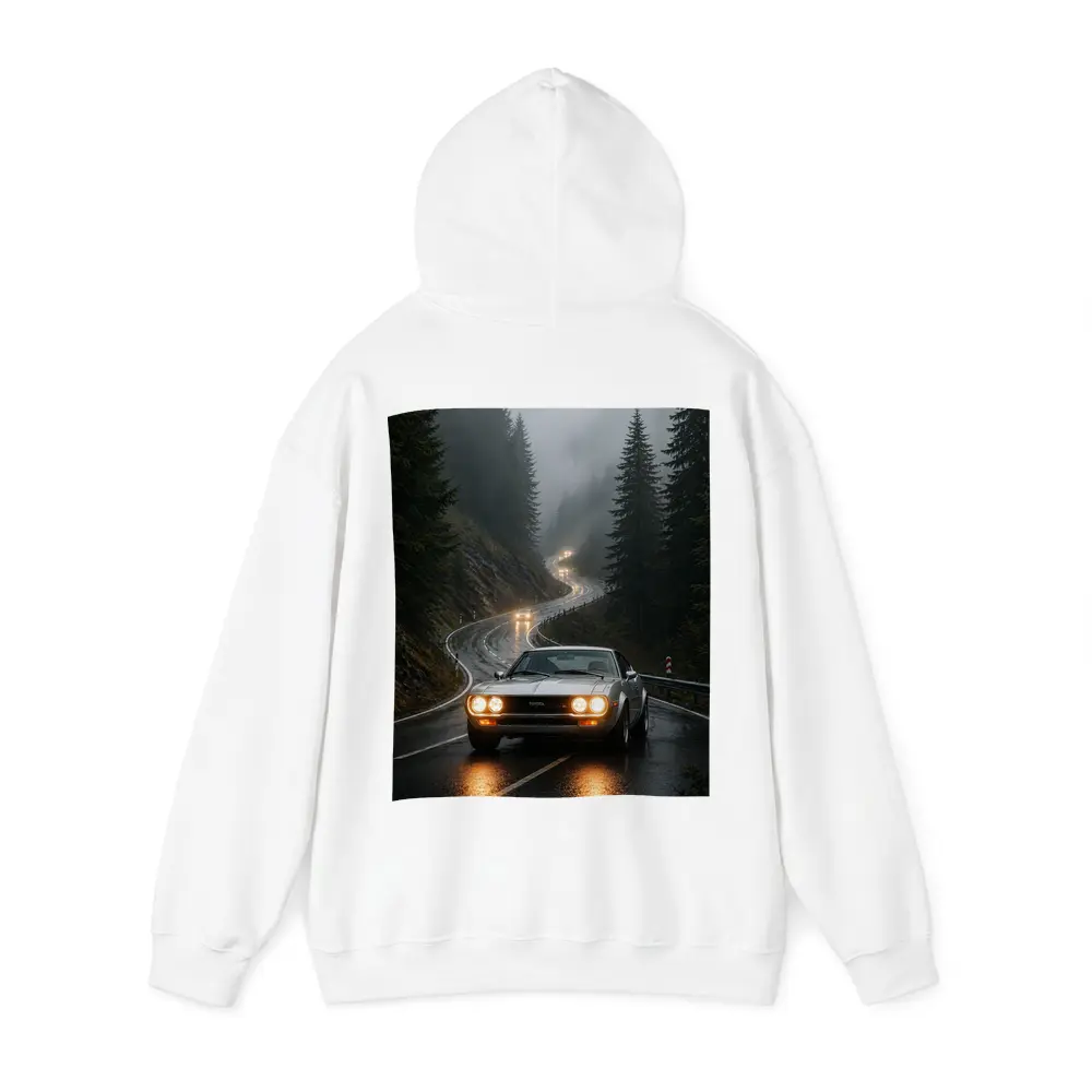 Toyota Celica on Foggy Mountain Road – Hoodies