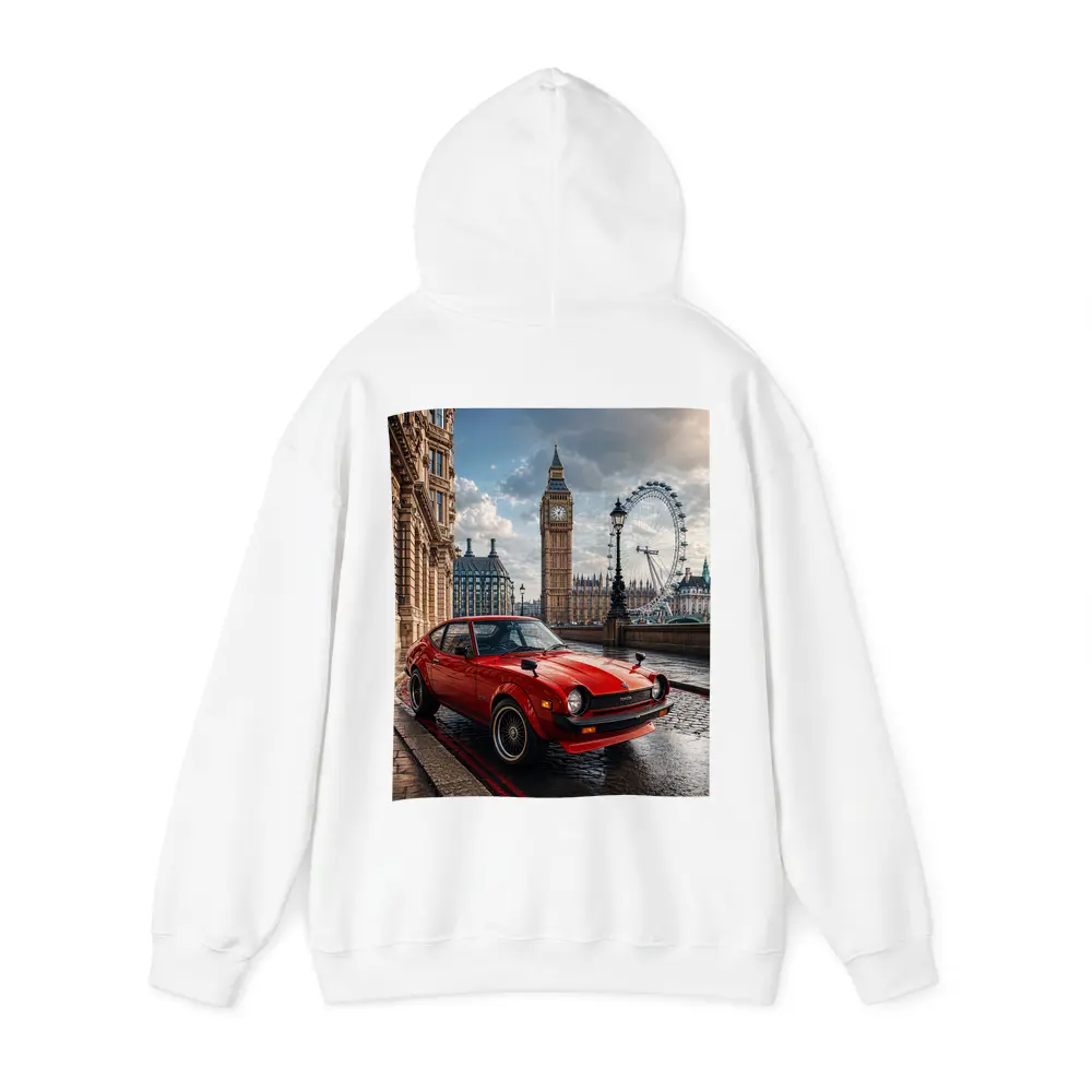 Toyota Celica Red Car London Big Ben – Hoodies