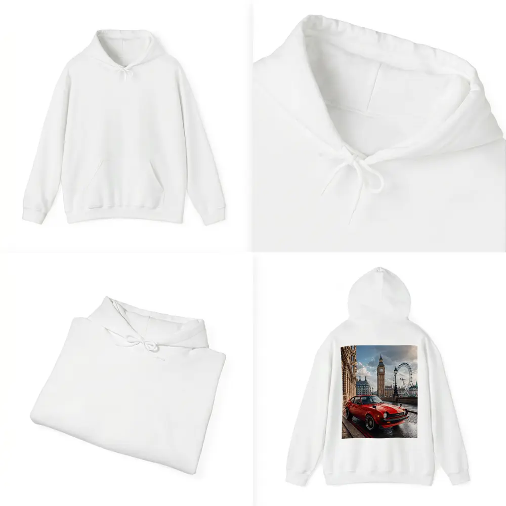 Toyota Celica Red Car London Big Ben – Hoodies