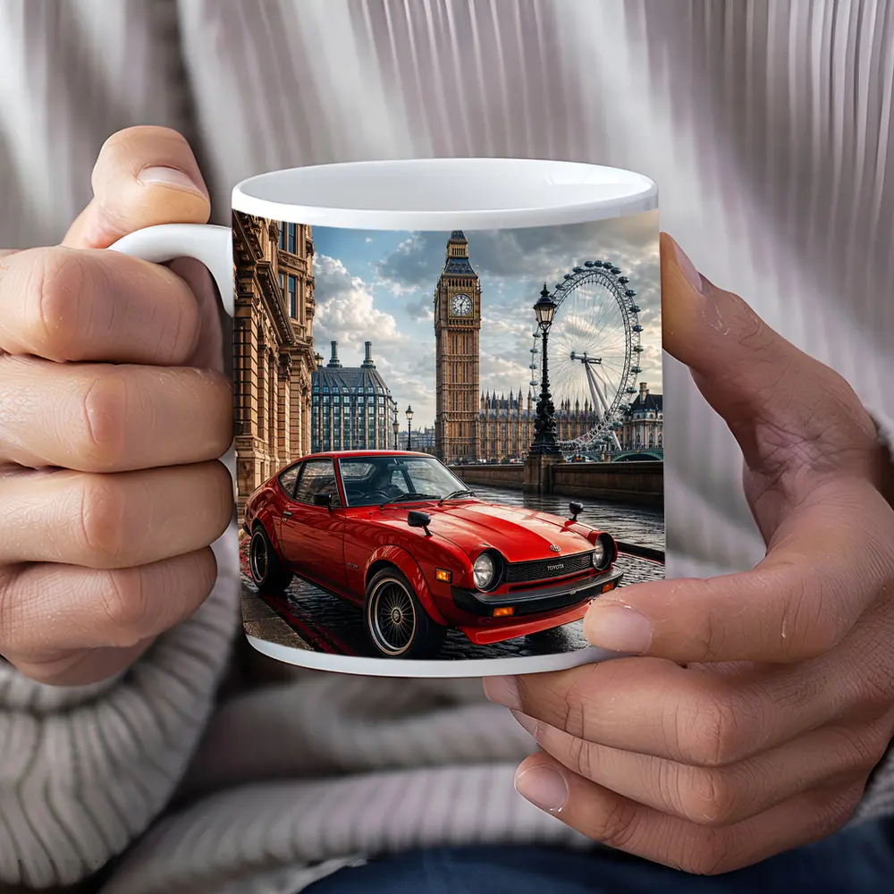 Toyota Celica Red Car London Big Ben – Mugs