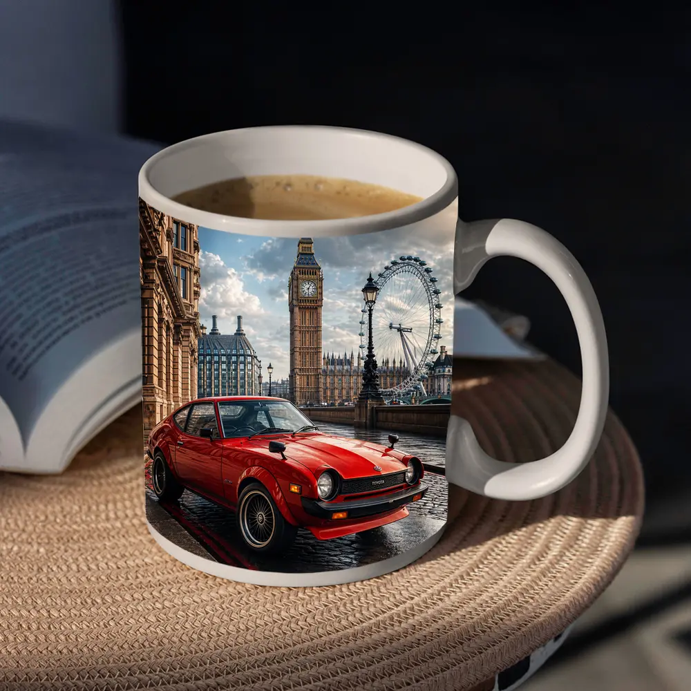 Toyota Celica Red Car London Big Ben – Mugs