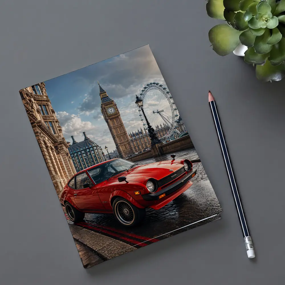 Toyota Celica Red Car London Big Ben – Notebooks