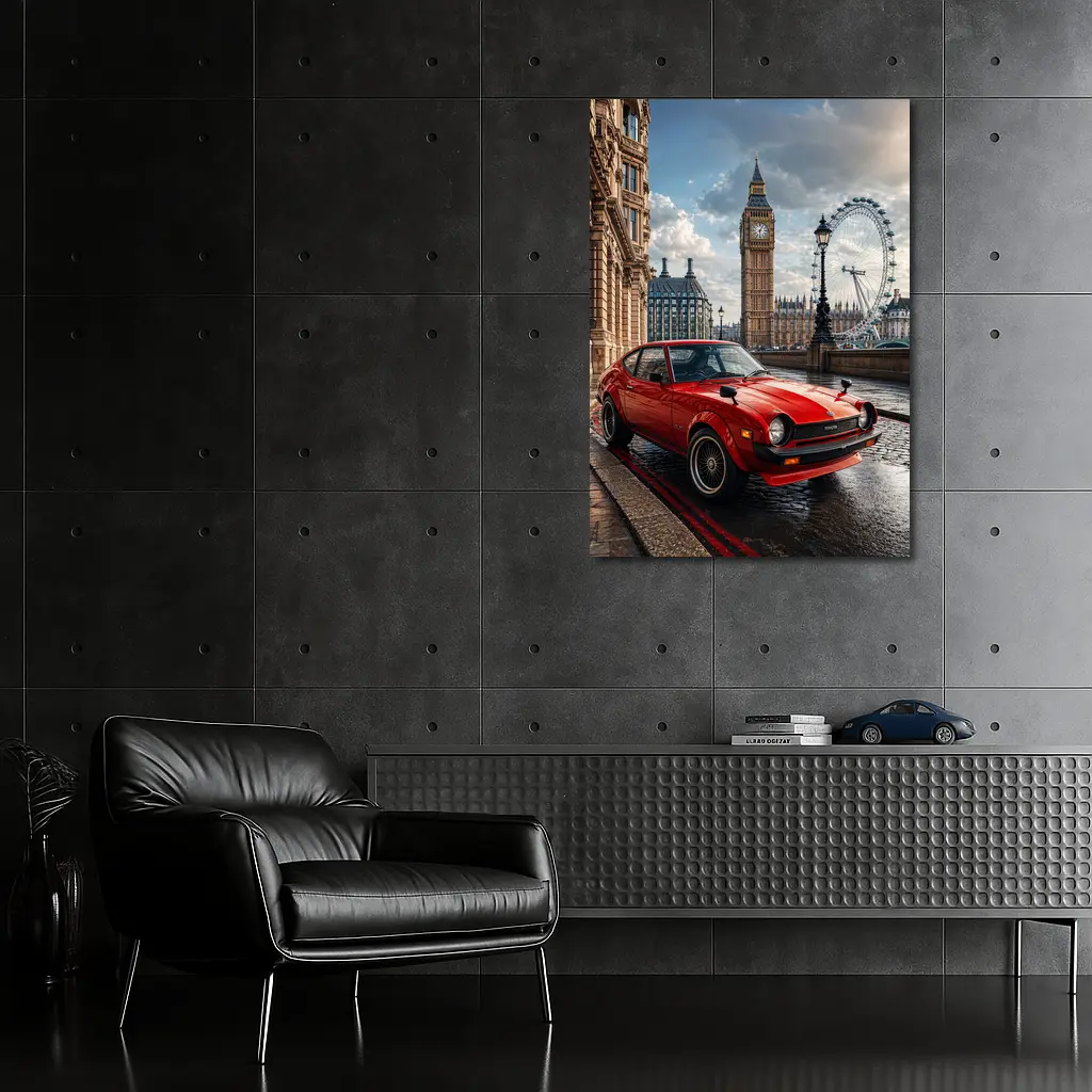 Toyota Celica Red Car London Big Ben – Wall Art