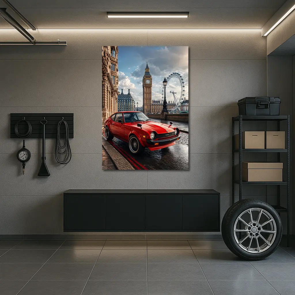 Toyota Celica Red Car London Big Ben – Wall Art