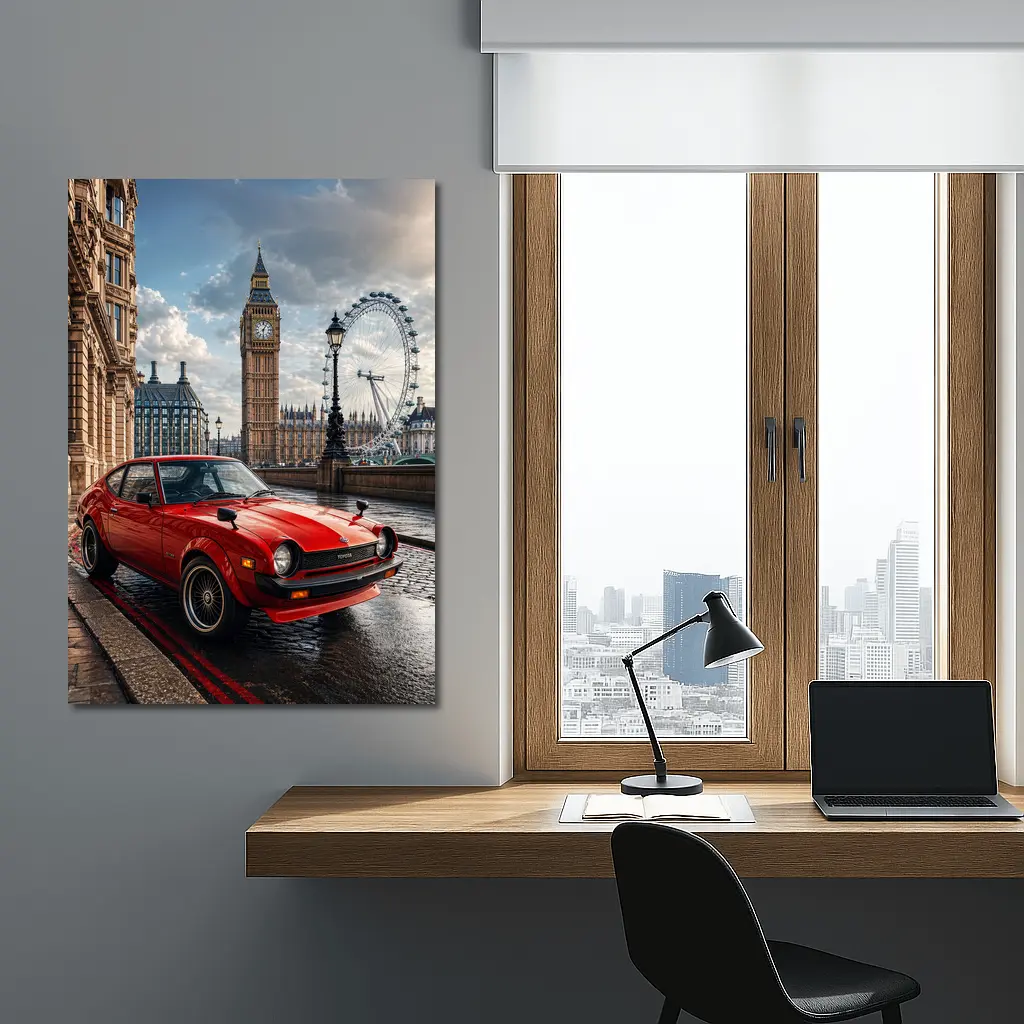 Toyota Celica Red Car London Big Ben – Wall Art