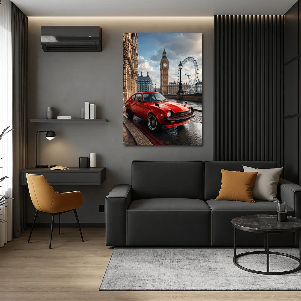 Toyota Celica Red Car London Big Ben – Wall Art