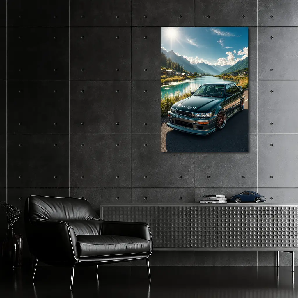 Toyota Chaser Stance Build Mountain Lake – Wall Art