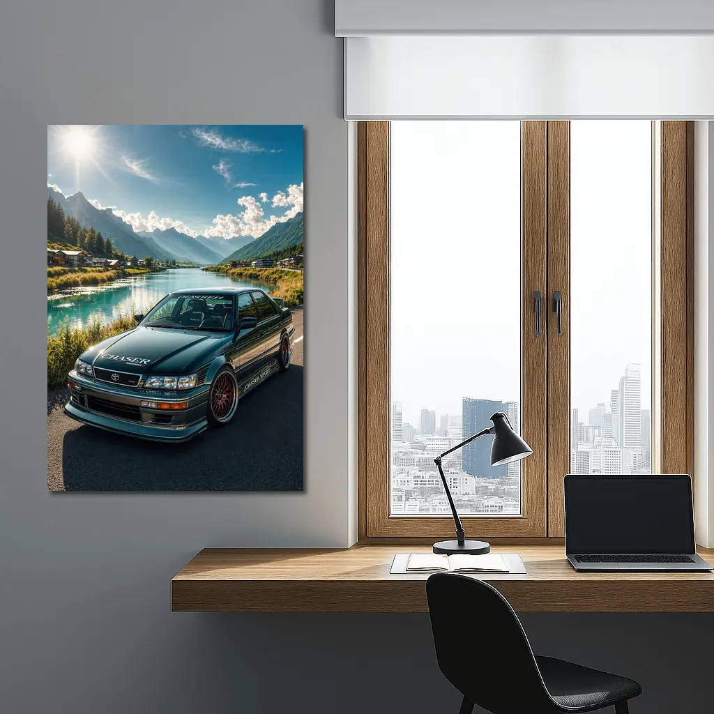 Toyota Chaser Stance Build Mountain Lake – Wall Art