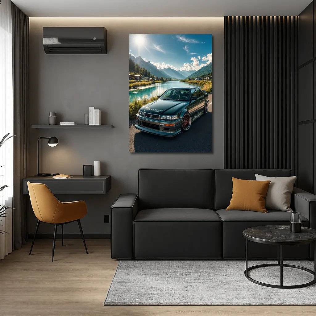 Toyota Chaser Stance Build Mountain Lake – Wall Art