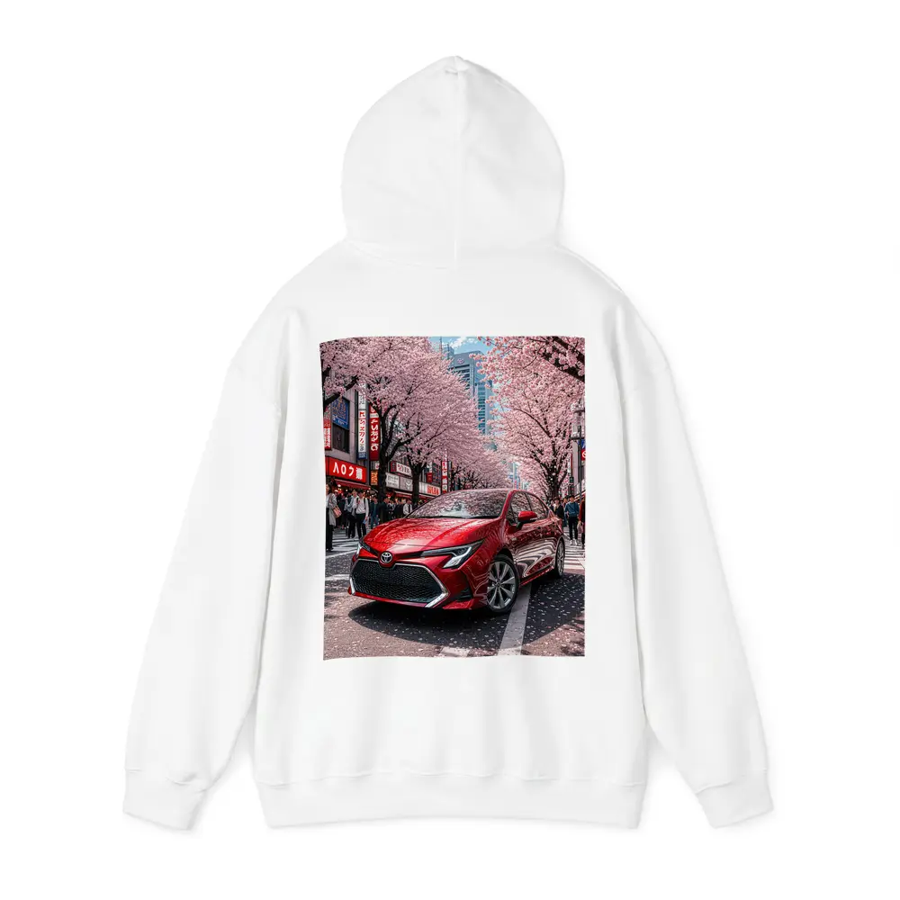 Toyota Corolla Red Cherry Blossoms Tokyo Street – Hoodies