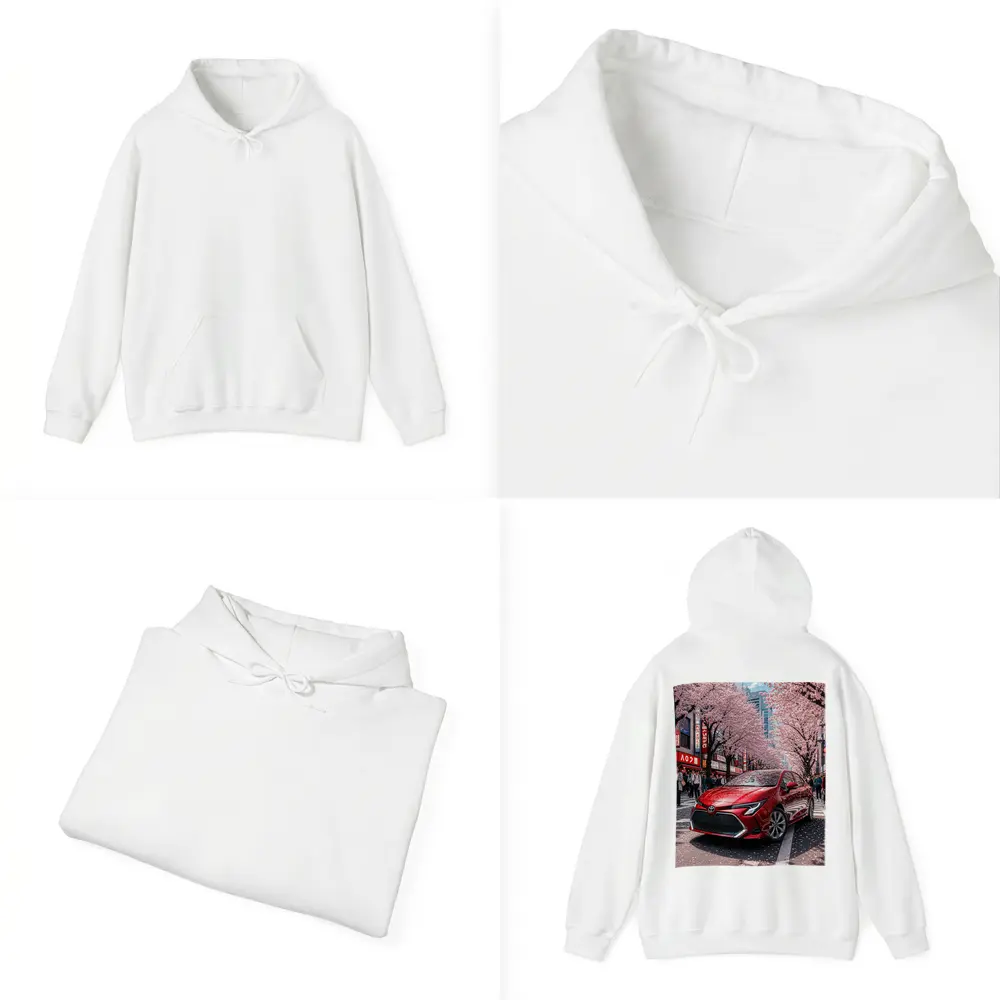 Toyota Corolla Red Cherry Blossoms Tokyo Street – Hoodies
