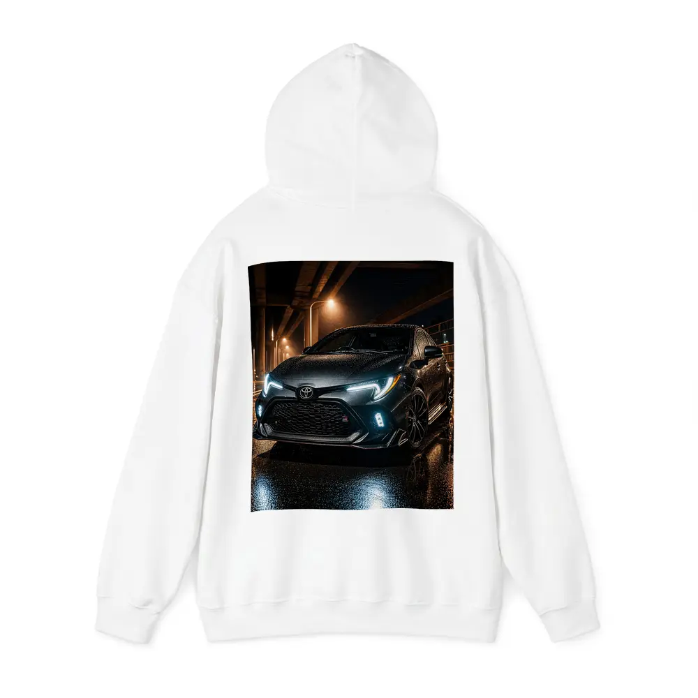 Toyota GR Corolla Rainy Night Street – Hoodies