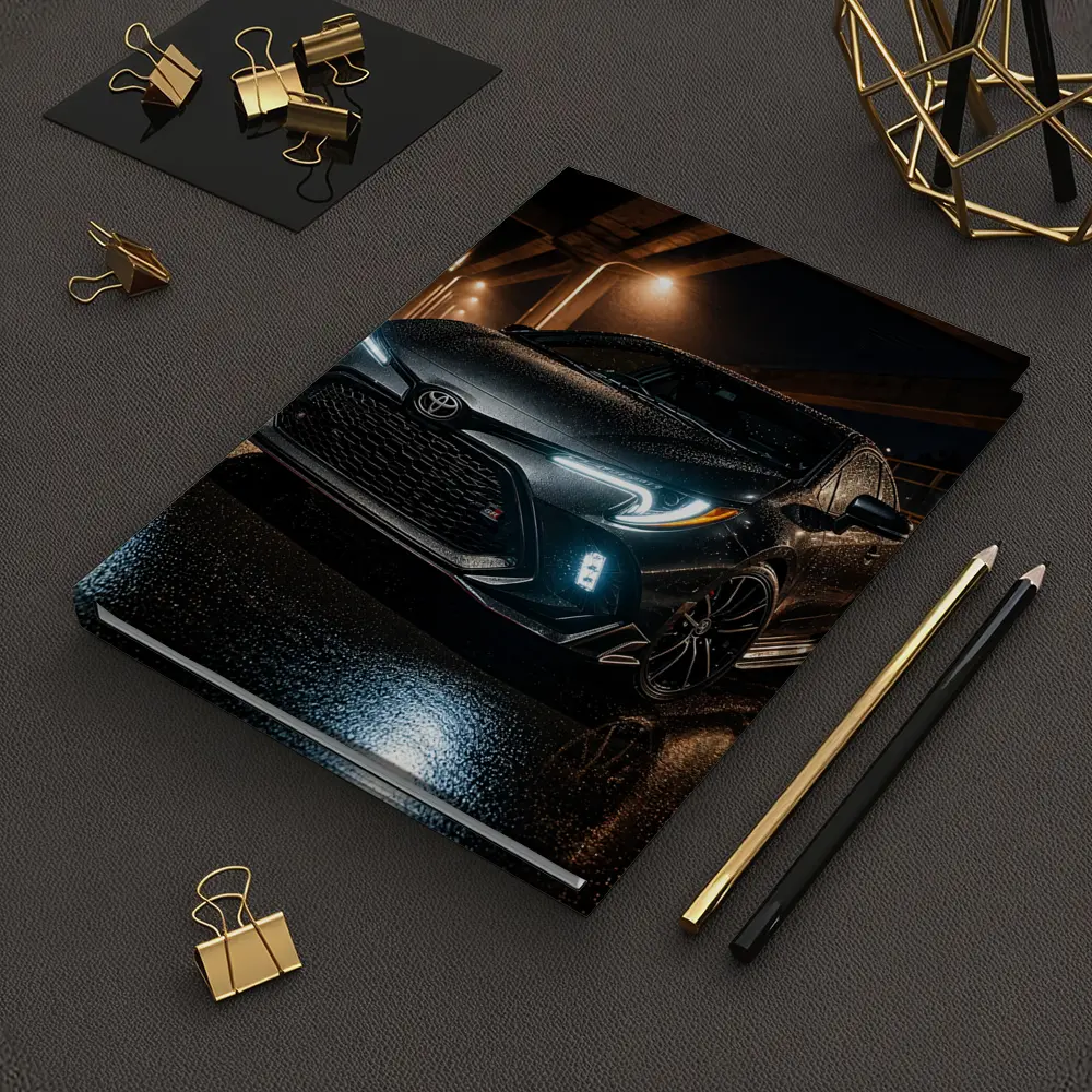 Toyota GR Corolla Rainy Night Street – Notebooks