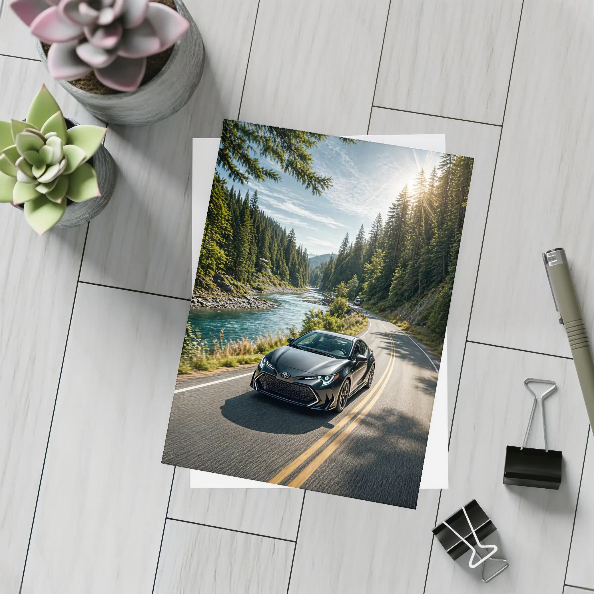 Toyota Corolla Black Forest River Road Drive – Postcards