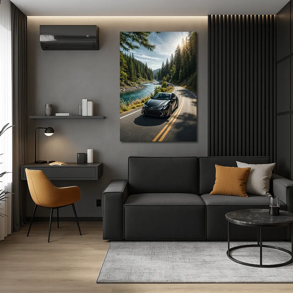 Toyota Corolla Black Forest River Road Drive – Wall Art