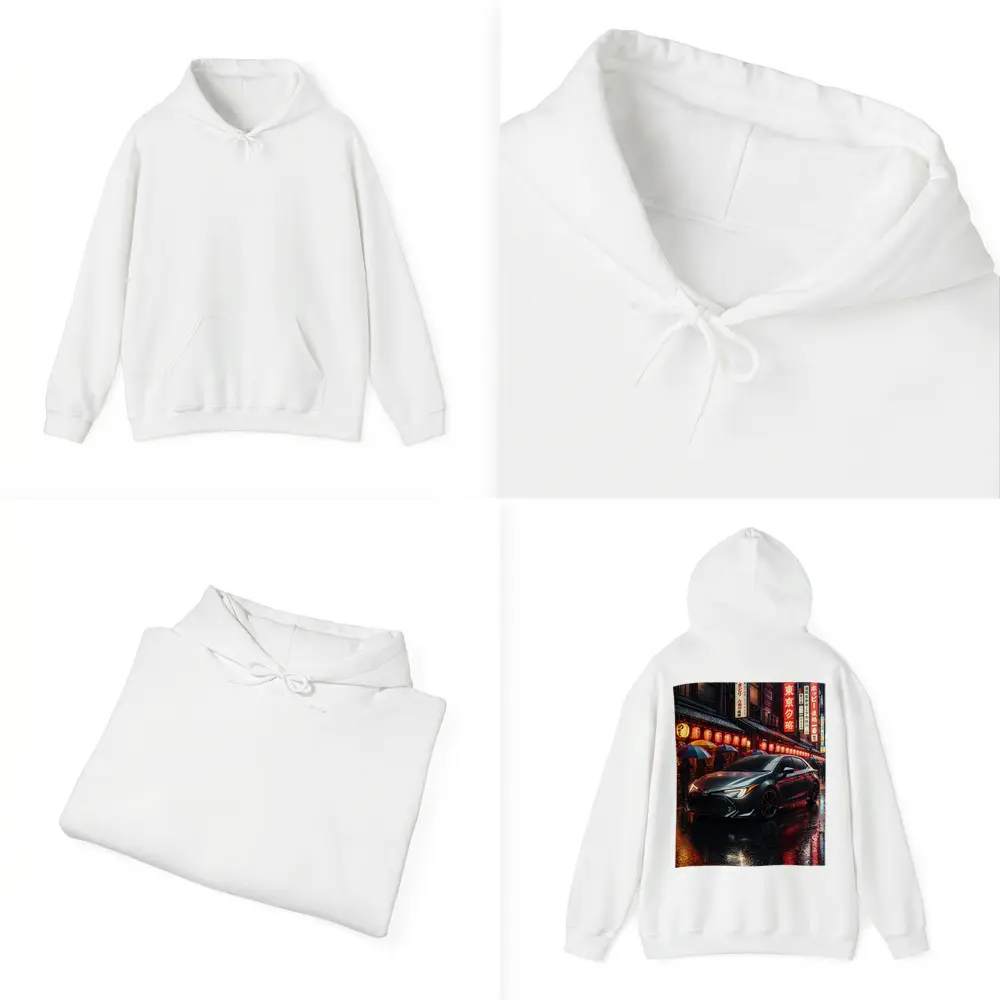 Toyota Corolla Rainy Tokyo Night Street – Hoodies