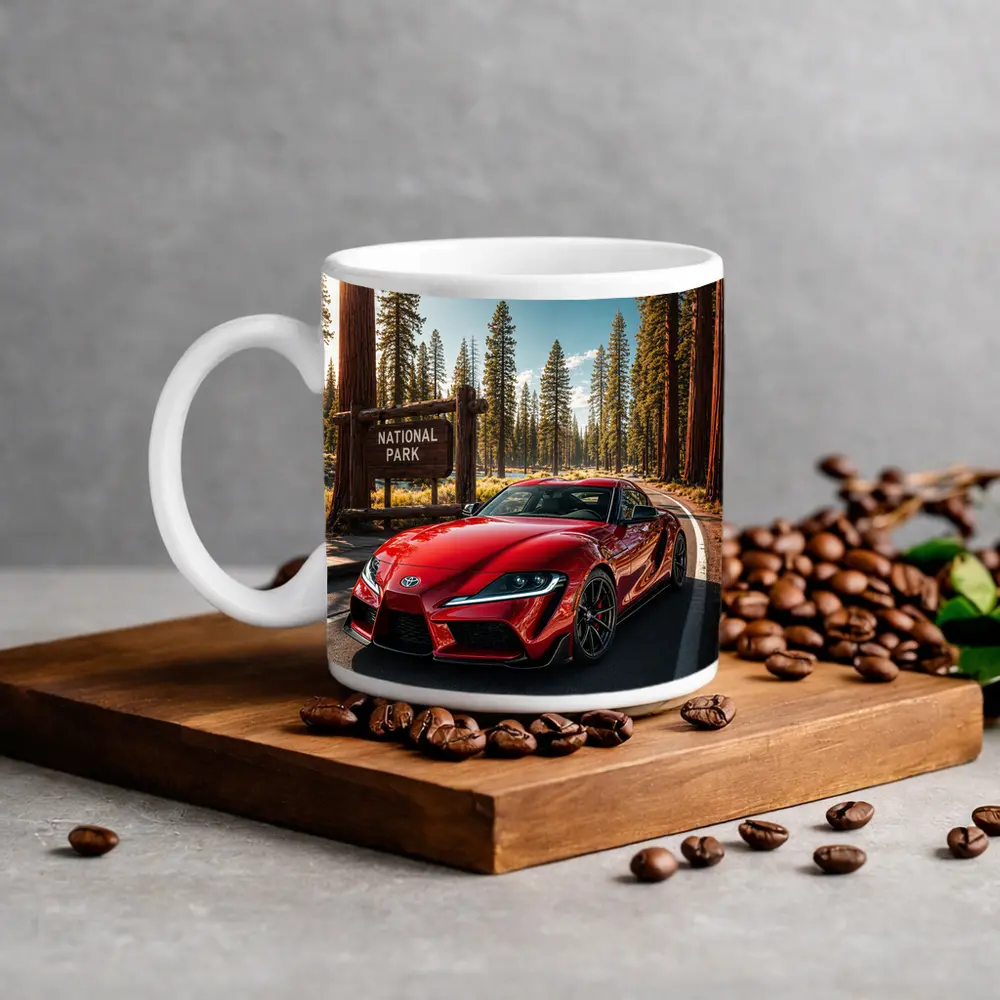 Toyota GR Supra Red at National Park – Mugs