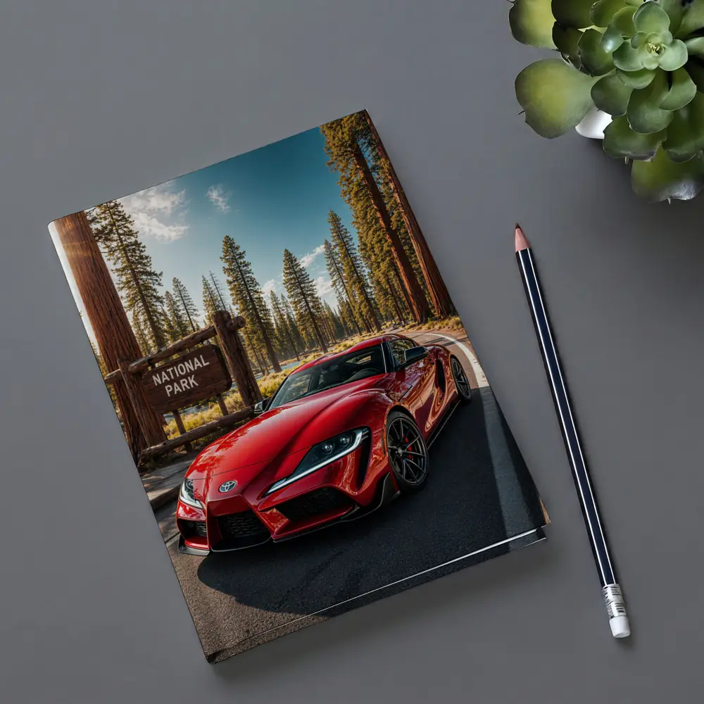 Toyota GR Supra Red at National Park – Notebooks