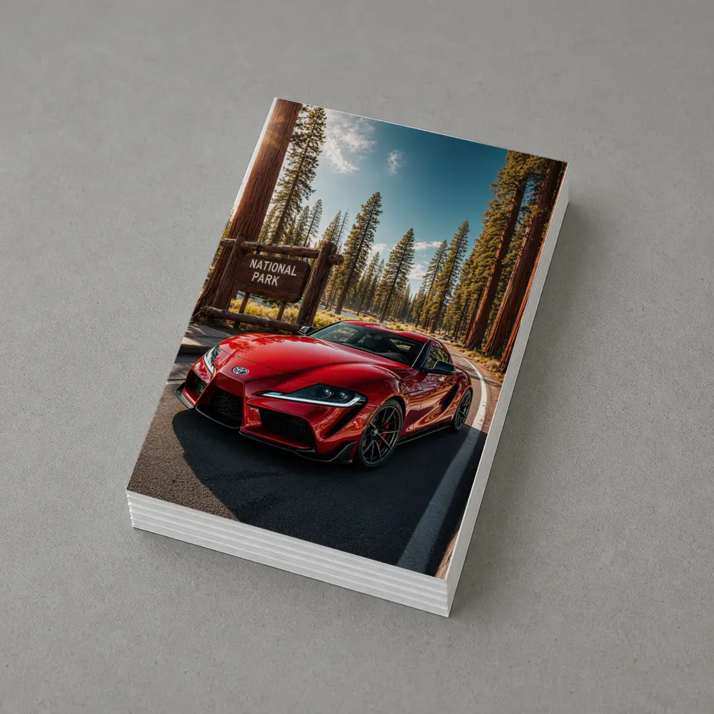 Toyota GR Supra Red at National Park – Postcards