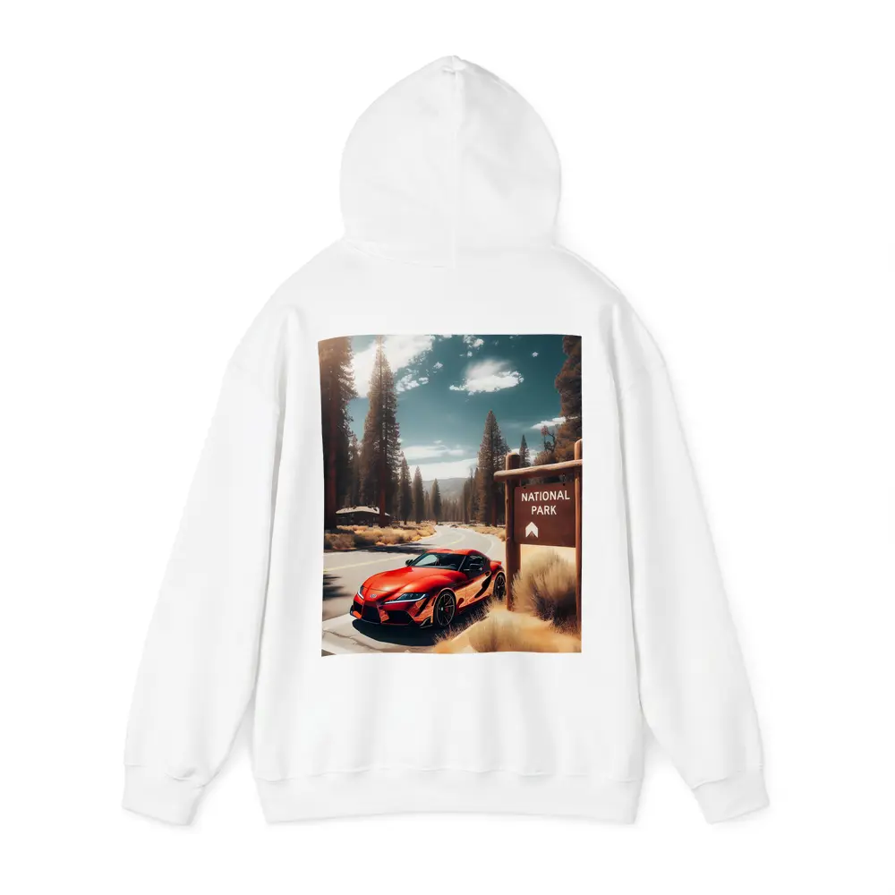 Toyota GR Supra Red National Park Road – Hoodies