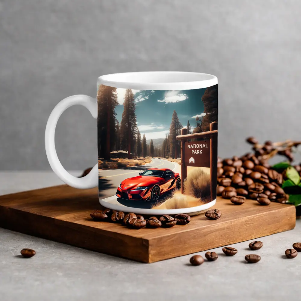 Toyota GR Supra Red National Park Road – Mugs