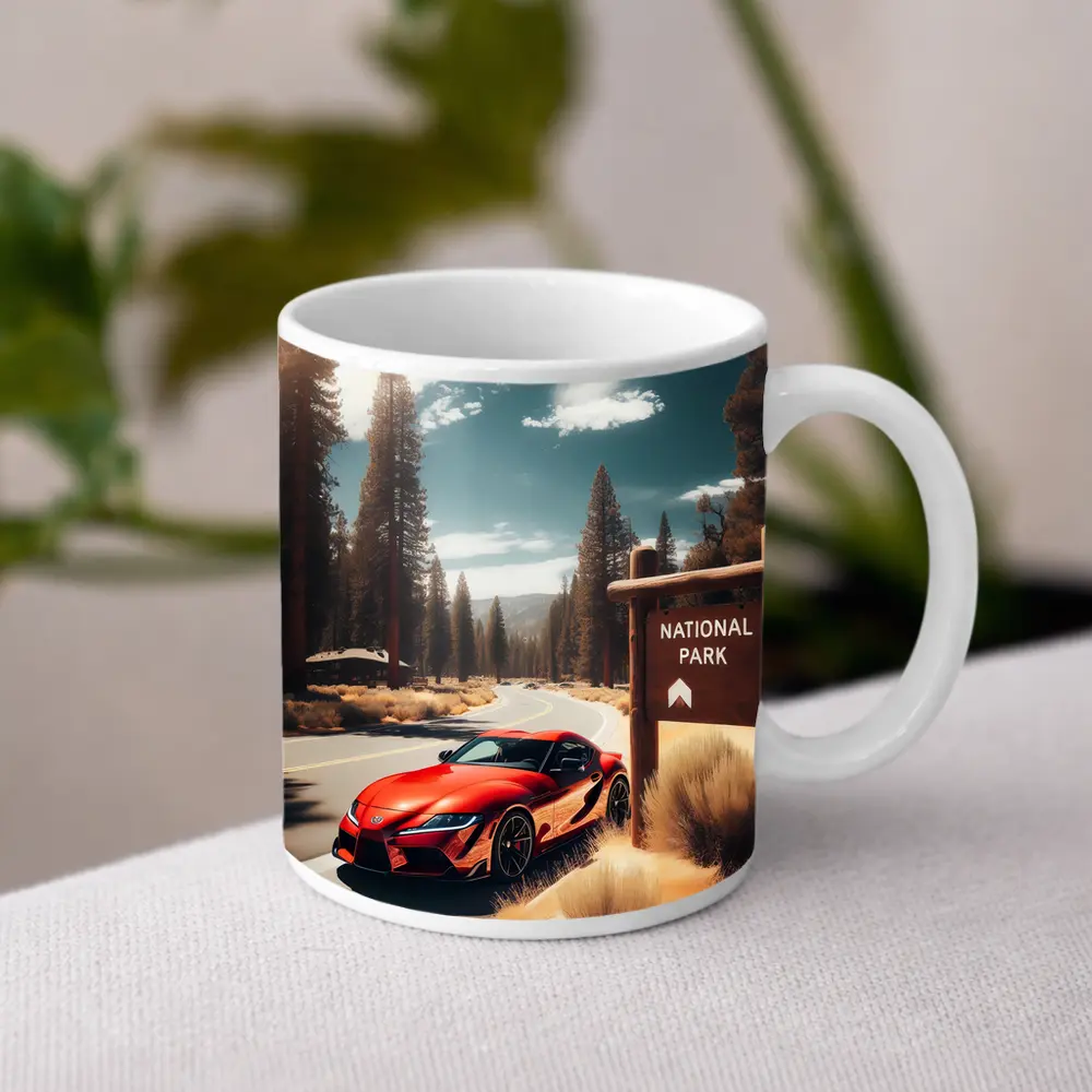 Toyota GR Supra Red National Park Road – Mugs
