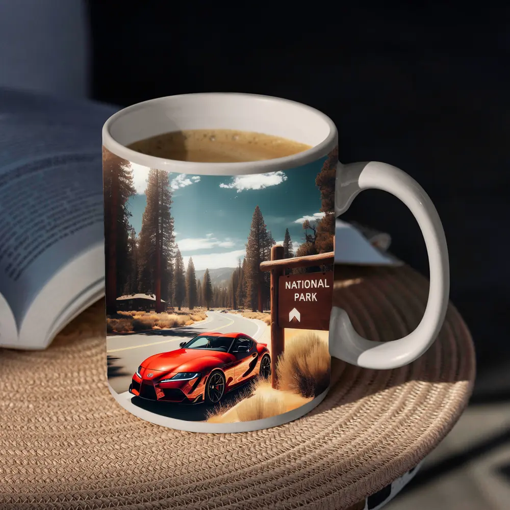 Toyota GR Supra Red National Park Road – Mugs