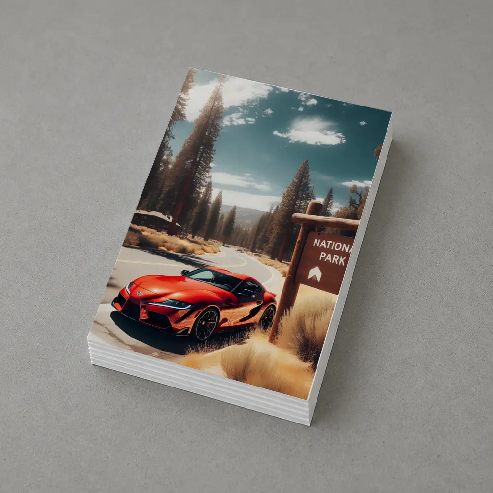 Toyota GR Supra Red National Park Road – Postcards