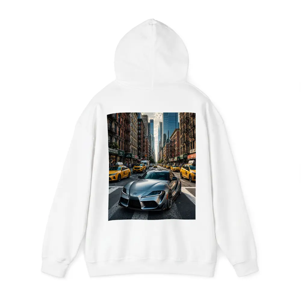 Toyota GR Supra Silver New York Street – Hoodies