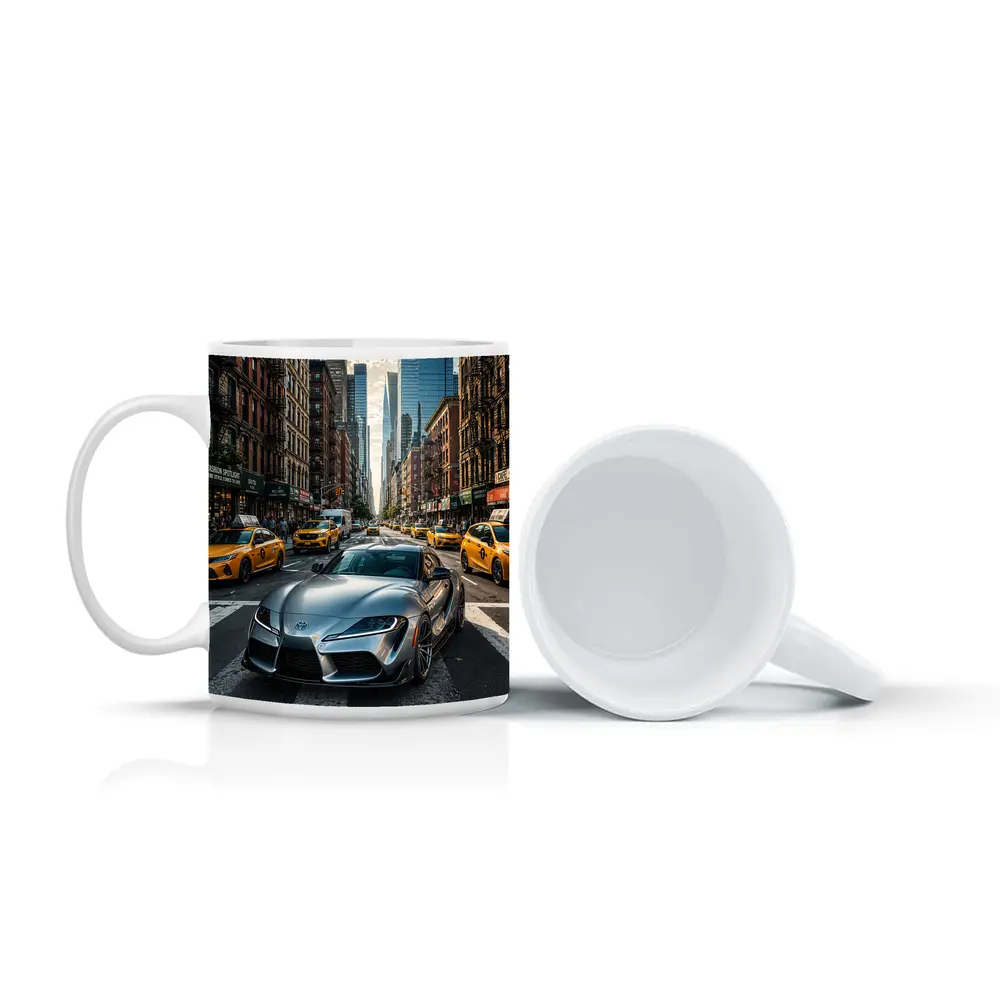 Toyota GR Supra Silver New York Street – Mugs