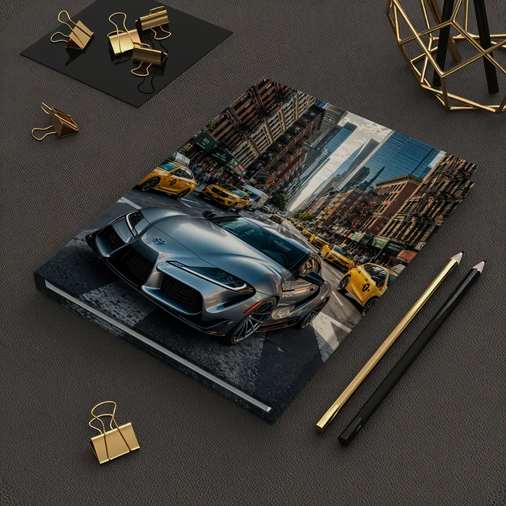 Toyota GR Supra Silver New York Street – Notebooks