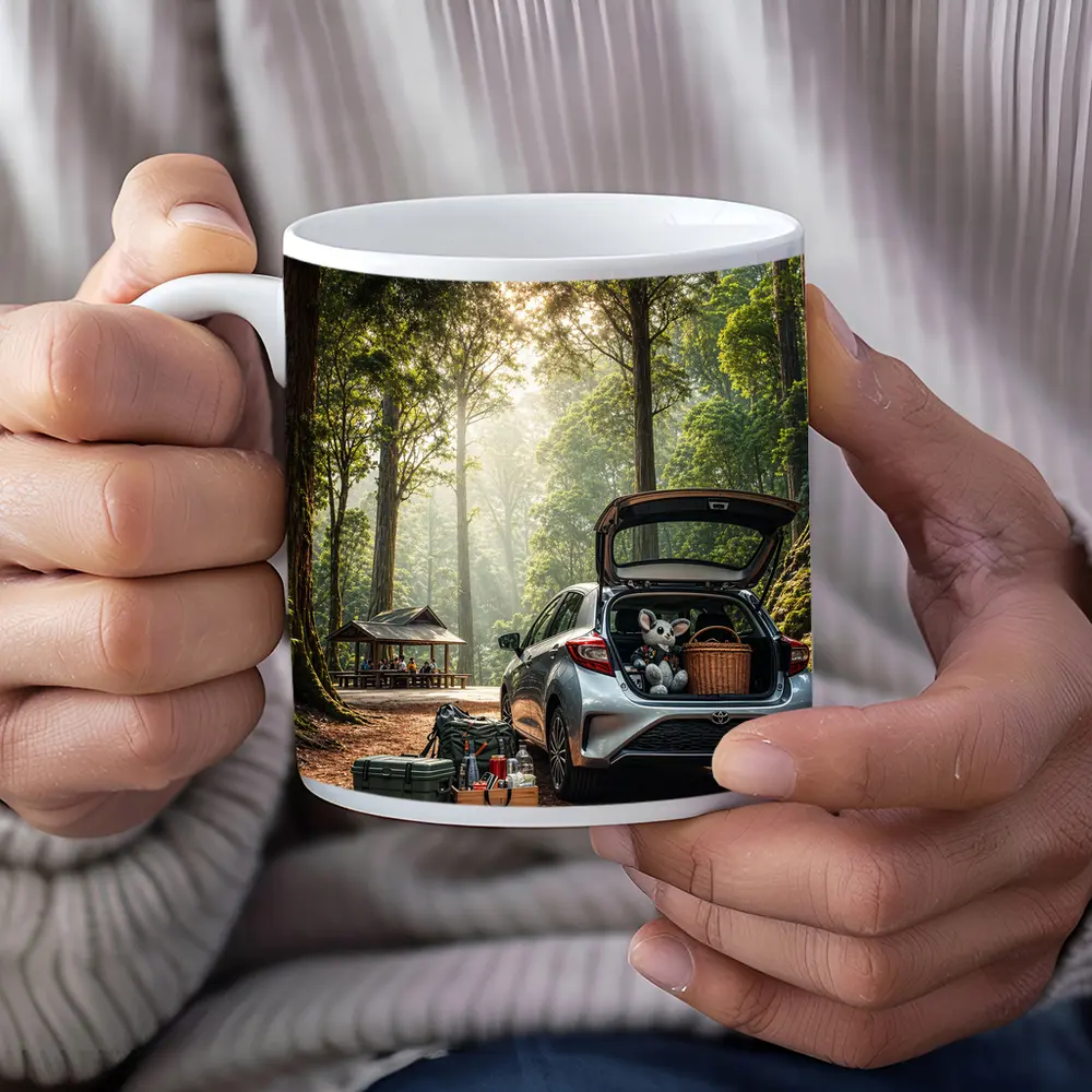 Toyota GR Yaris Parked Forest Picnic Setting – Mugs