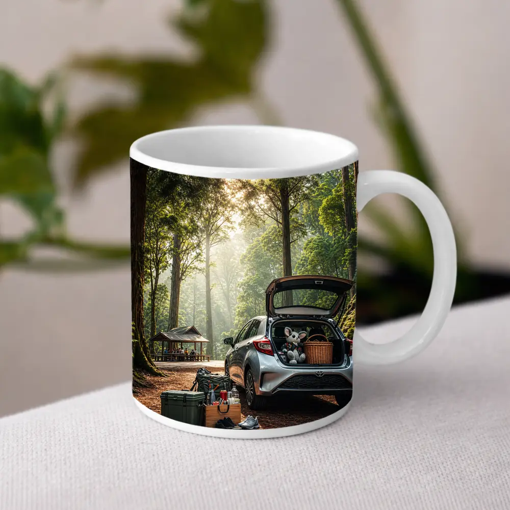 Toyota GR Yaris Parked Forest Picnic Setting – Mugs