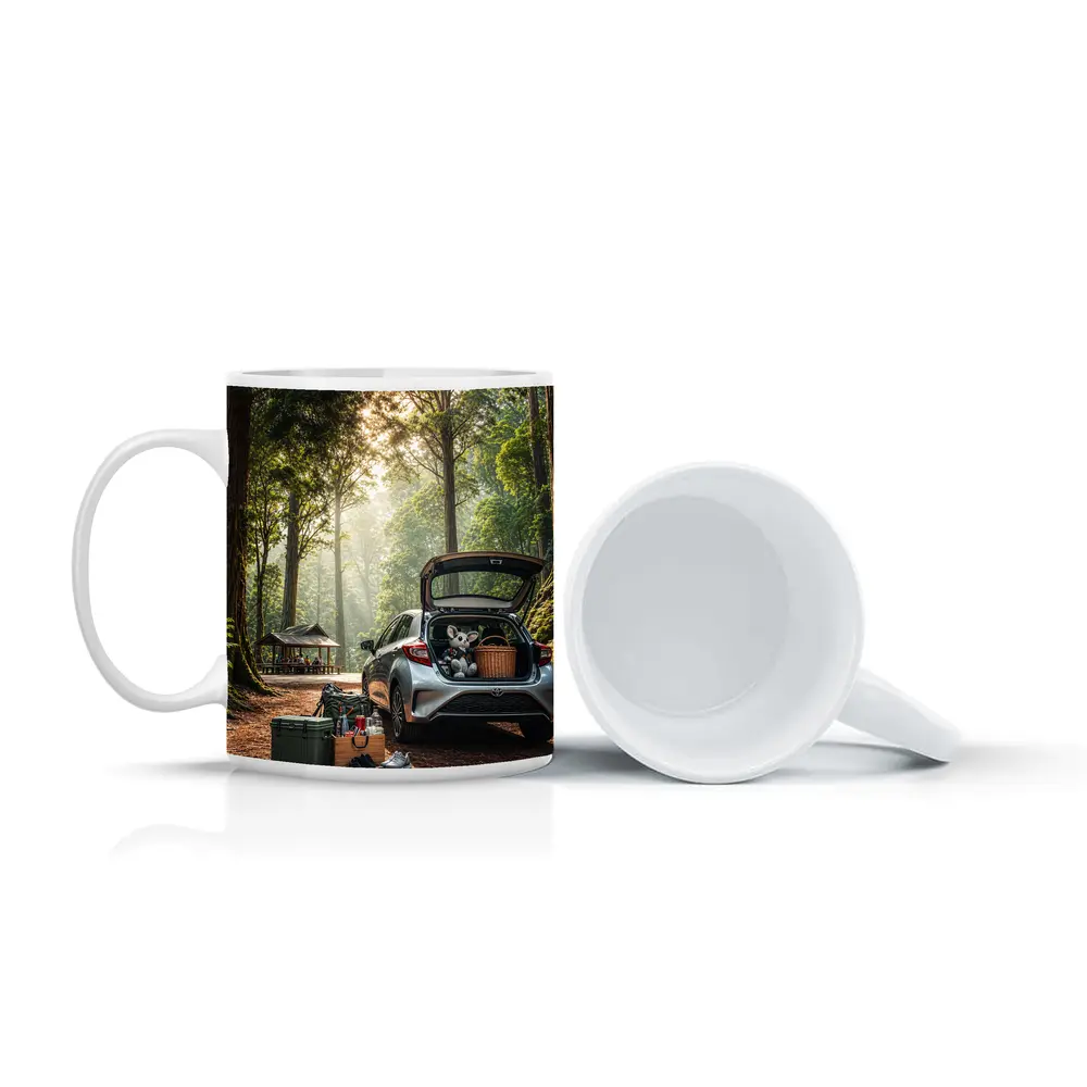 Toyota GR Yaris Parked Forest Picnic Setting – Mugs