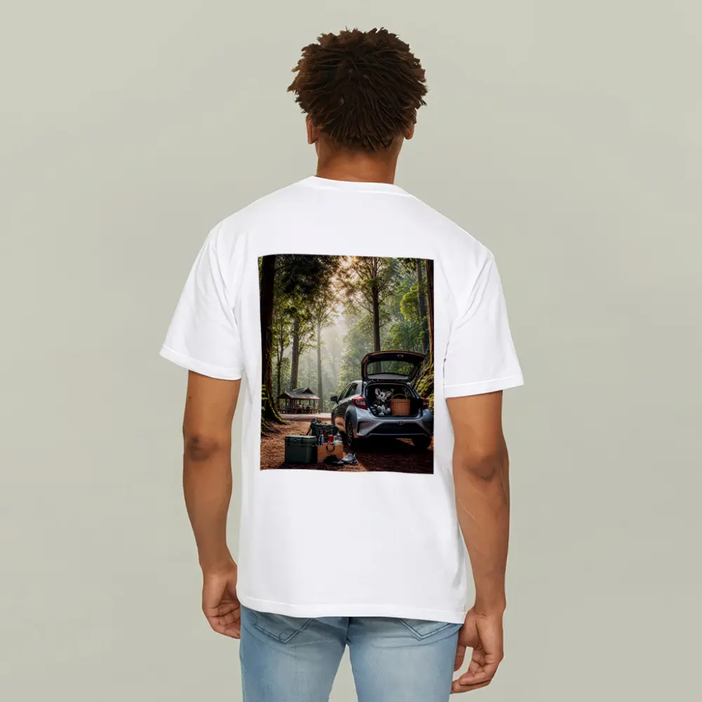 Toyota GR Yaris Parked Forest Picnic Setting – T-Shirts