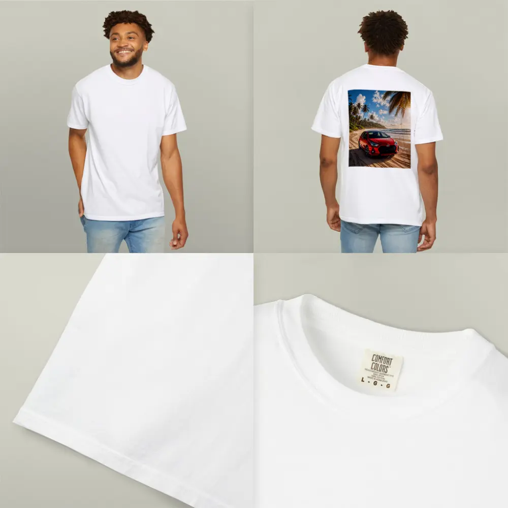Toyota GR Yaris Red Car Beach Setting – T-Shirts