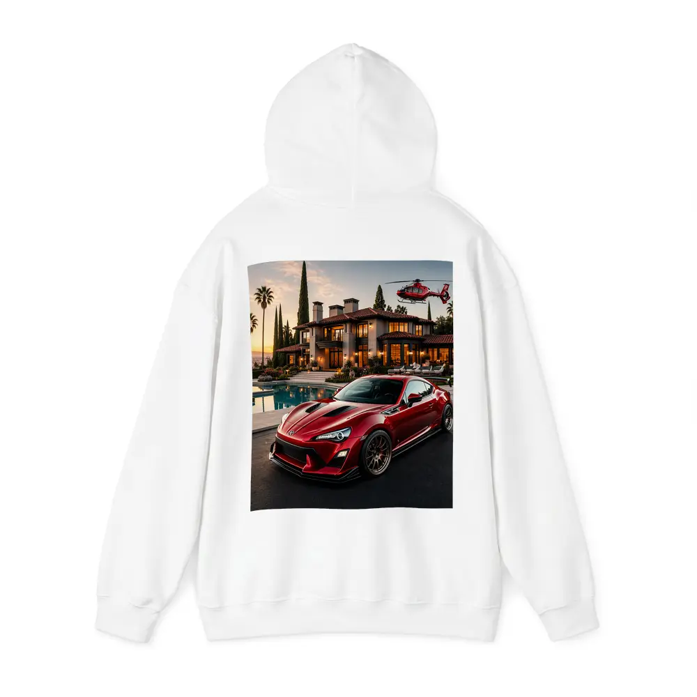 Toyota GT86 Red Coupe Mansion Sunset – Hoodies
