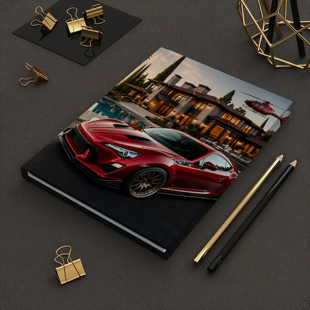 Toyota GT86 Red Coupe Mansion Sunset – Notebooks
